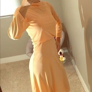 Sears vintage apricot colored dress missin…